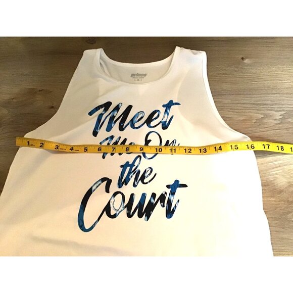 PRINCE- WOMEN'S WHITE GRAPHIC RACE BACK TANK SIZE MEDIUM - Picture 4 of 5